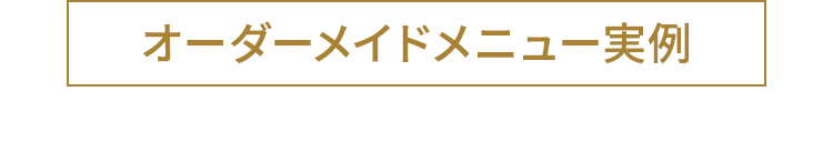 オーダーメイドメニュー実例