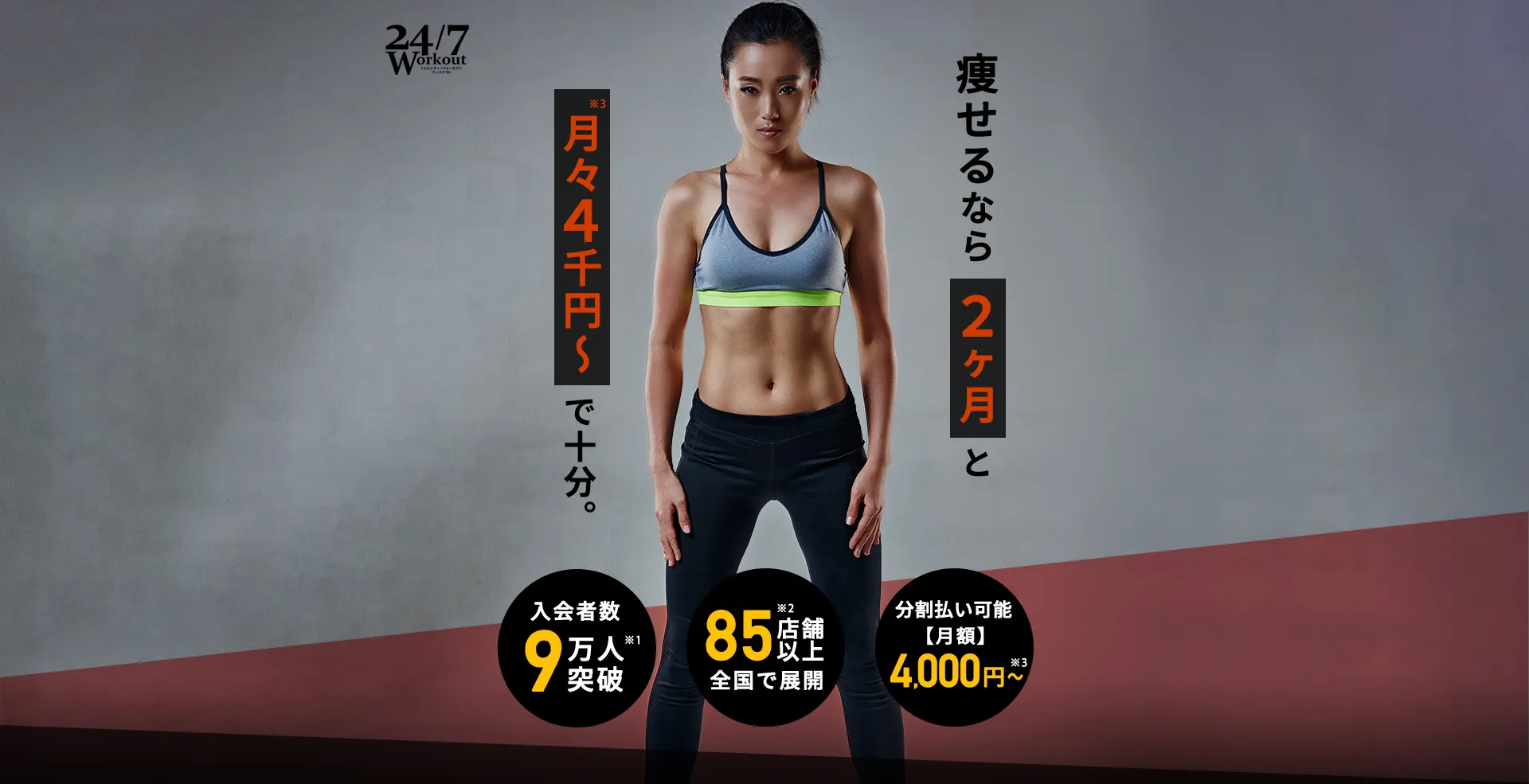 24/7 Workout 痩せるなら2ヶ月と月々4千円～で十分。