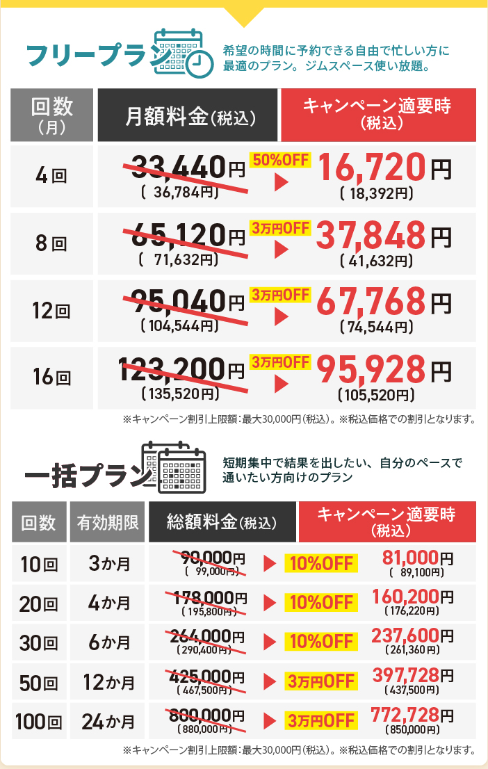 プラン紹介＆料金／ご提供プランを全体的に見直し、よりご利用しやすいコースで新登場！この機会にぜひ入会をご検討ください！